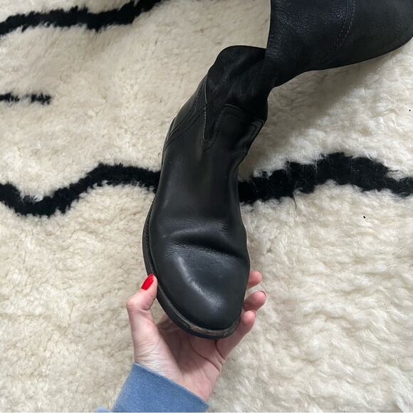 Tory Burch Simone Black Over-the-Knee Riding Boots - Picture 12 of 12